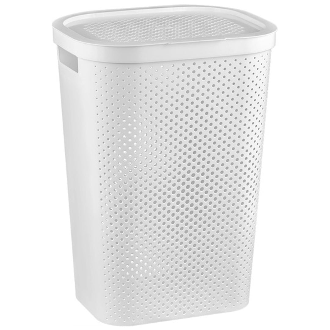 Cesta para almacenar la ropa sucia en estilo escandinavo 60L Curver Infinity