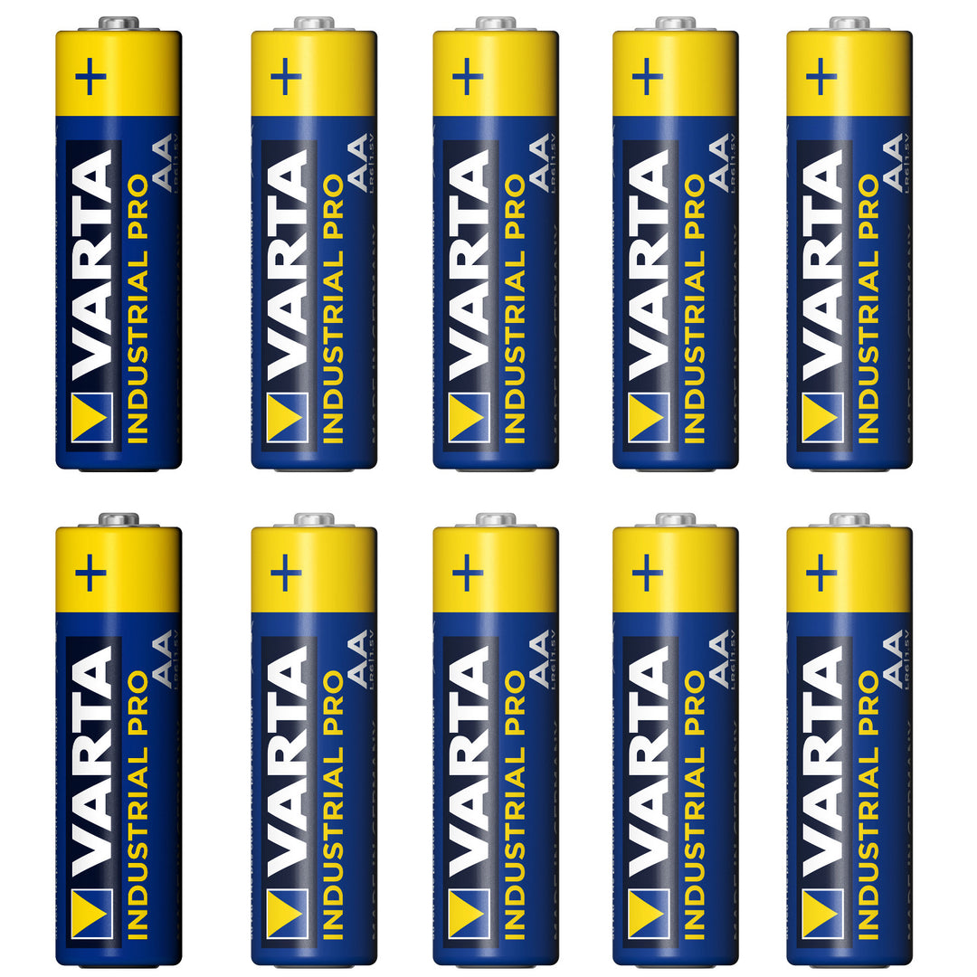 10 x PILHAS ALCALINAS INDUSTRIAIS AA VARTA PODEROSAS 10x LR6/AA Pilhas Industriais Varta