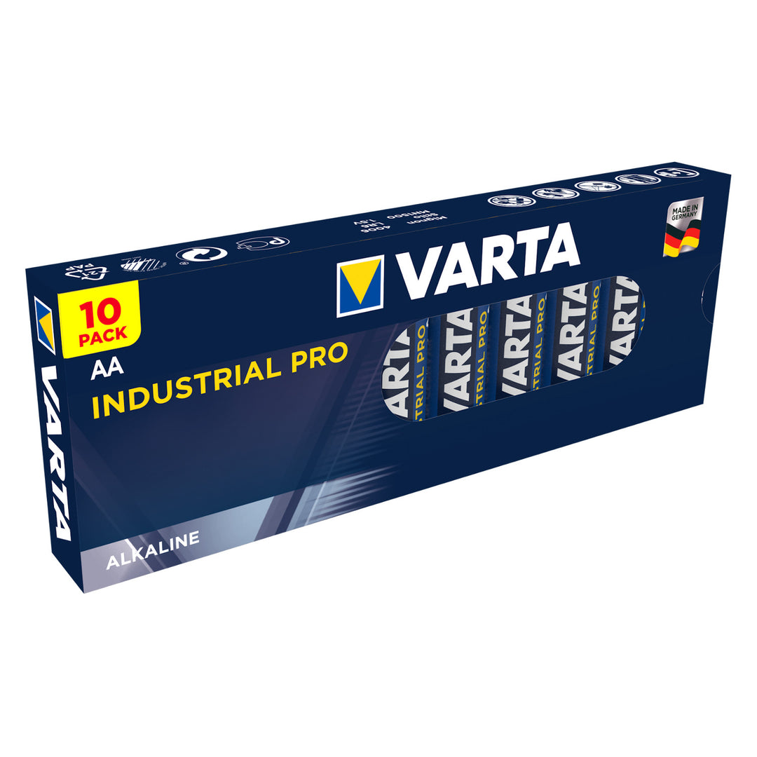 10 x PILHAS ALCALINAS INDUSTRIAIS AA VARTA PODEROSAS 10x LR6/AA Pilhas Industriais Varta