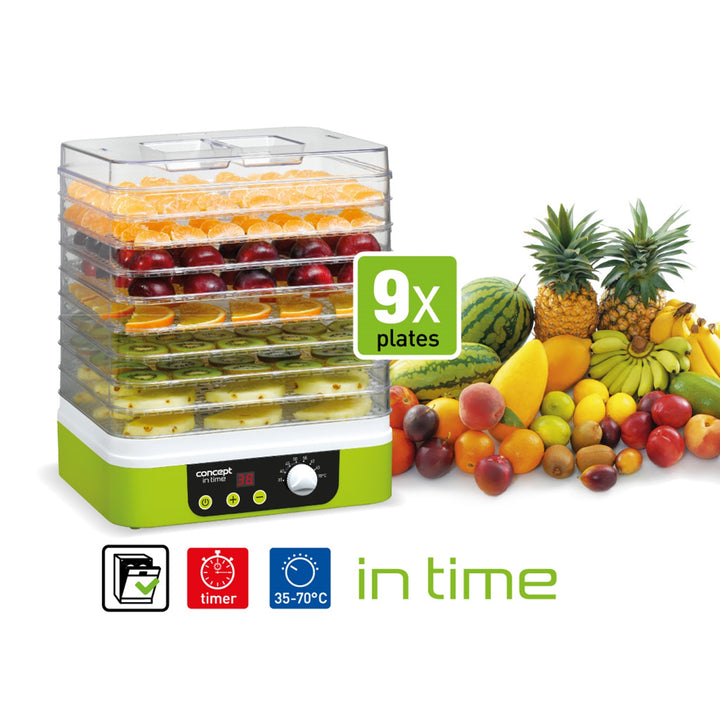 Deshidratador de alimentos frutas, verduras, champiñones, hierbas, flores y carne Concepto SO 1060