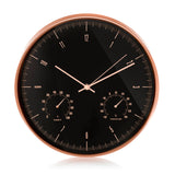 Gran reloj silencioso con medición de temperatura y humedad 12 '' 30cm