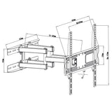 Soporte Maclean para TV o monitor, universal, VESA máx. 400x400, 26-65", 30kg, negro, MC-760