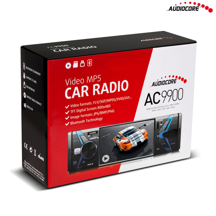 Sistema de audio MP5 AVI DivX Bluetooth manos libres + control remoto Audiocore AC9900