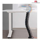 Organizador de cabos Maclean MC-768, capa para cabos de 80 cm, conduta para cabos, proteção para casa ou escritório, preto