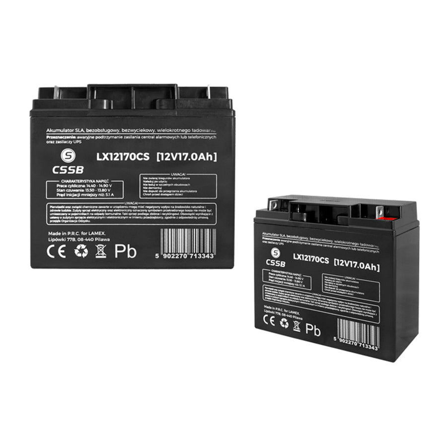 Bateria de gel CSSB 12V 17Ah vários usos cor preta