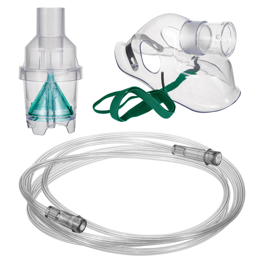 Conjunto de reposição de acessórios para inalador: máscara, tubo e nebulizador
