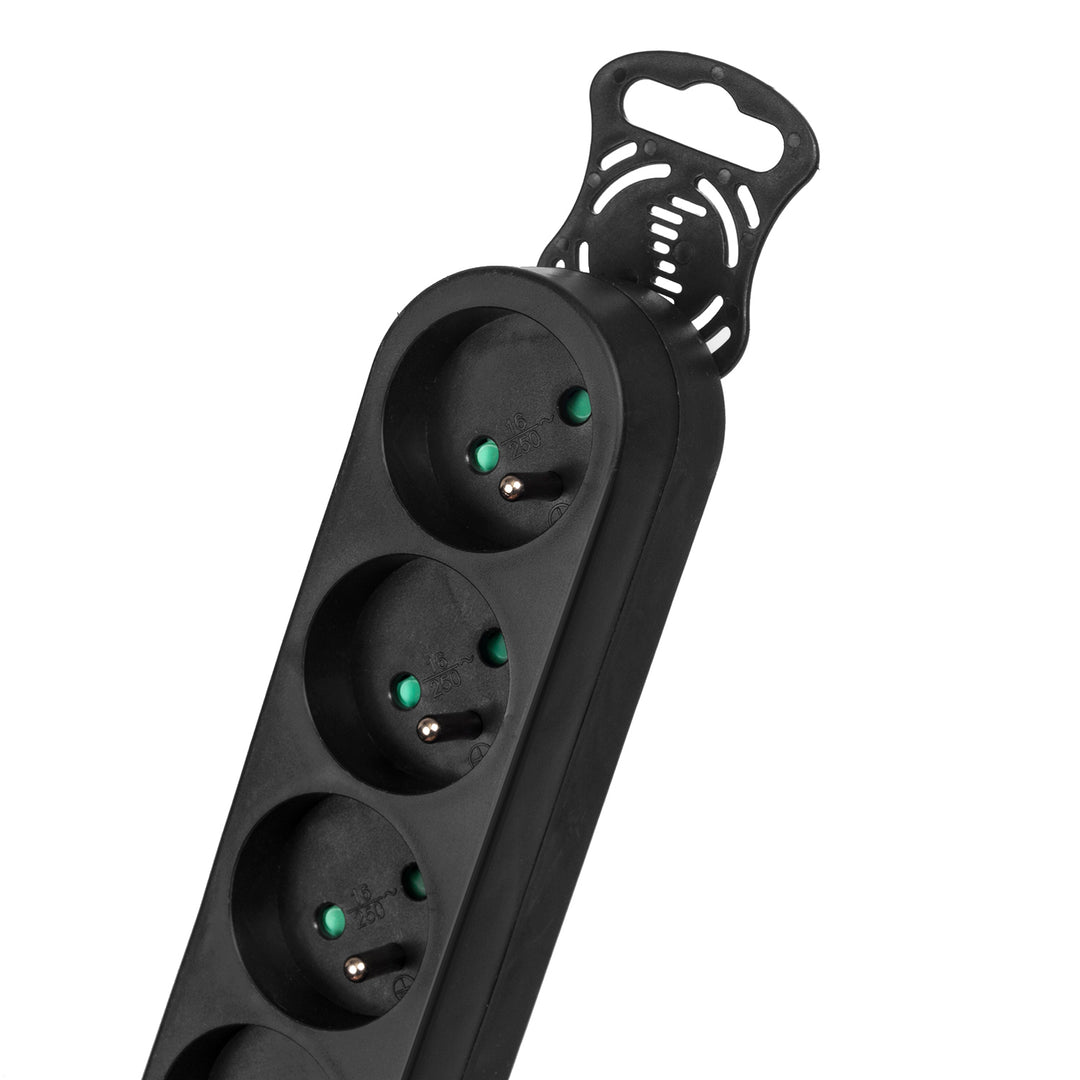 Regleta Maclean Energy MCE188 Cable de extensión de 6 tomas con interruptor