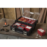 Caja de muebles KETER Cantilever en color rojo.