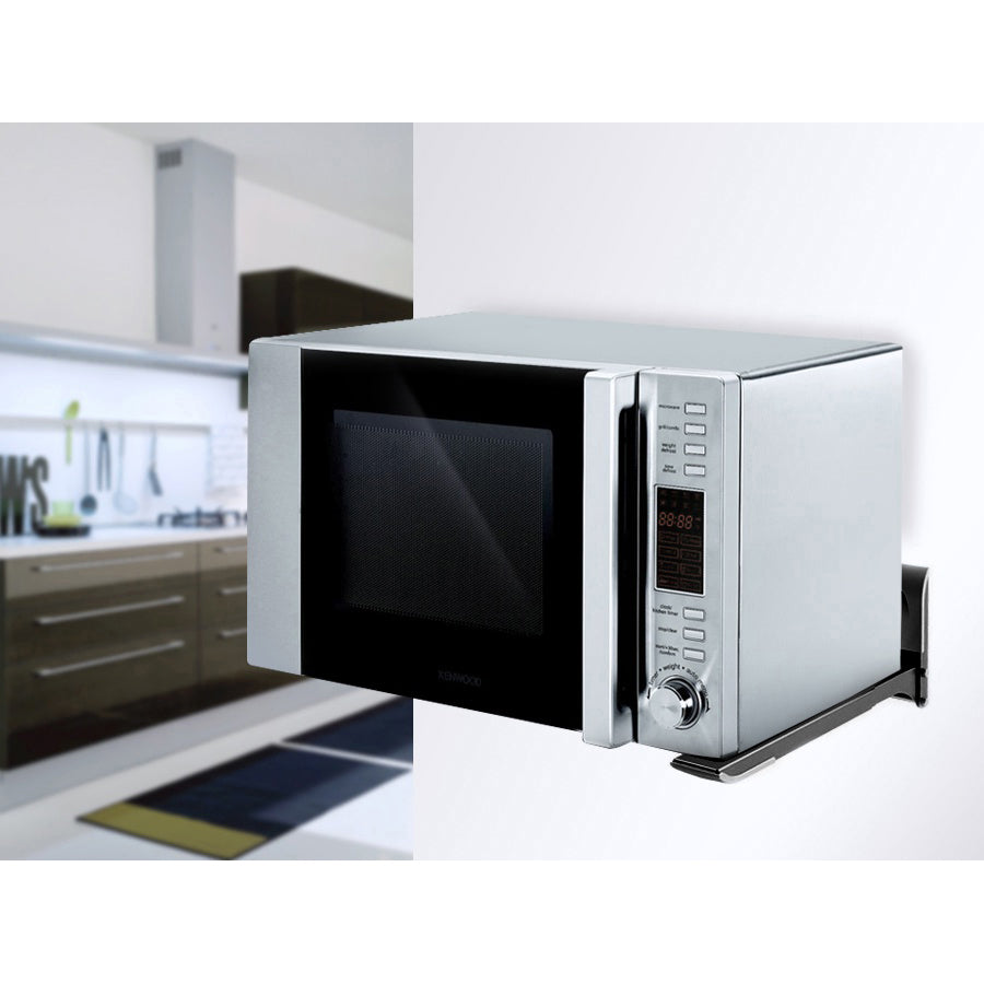 Suporte de parede preto universal para fornos micro-ondas e equipamentos audiovisuais Maclean MC-776 B