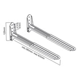 Soporte universal de pared negro para hornos de microondas y equipos audiovisuales Maclean MC-776 B