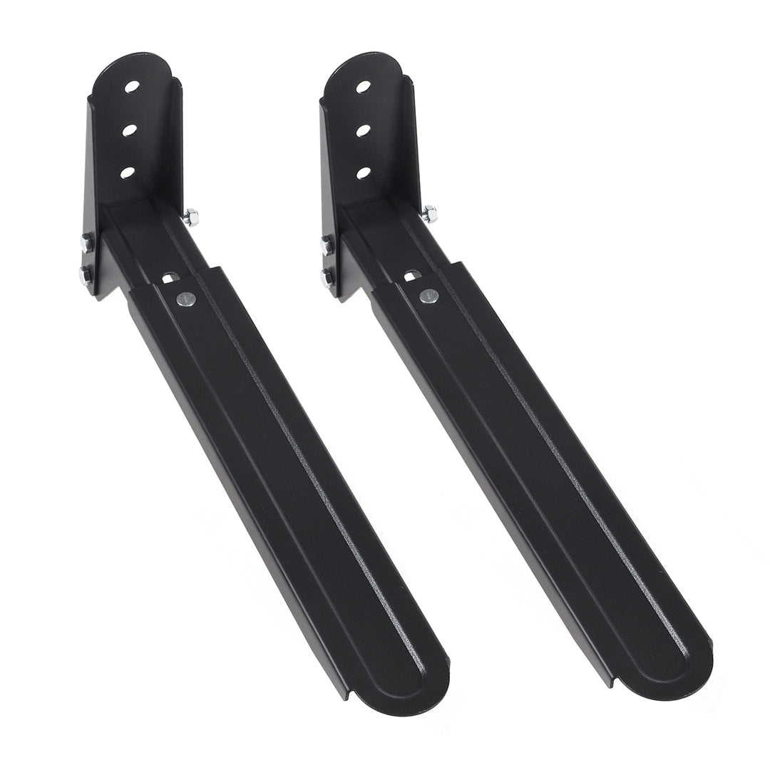 Suporte de parede preto universal para fornos micro-ondas e equipamentos audiovisuais Maclean MC-776 B
