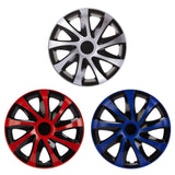 Tapacubos universales de 16" 4 piezas negro con plata Draco CS Black-Silver