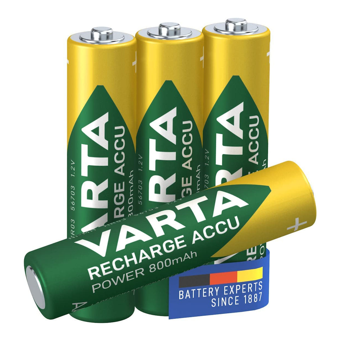 4x baterias - Pilhas Varta Ready2use R03 AAA 800mAh NiMH