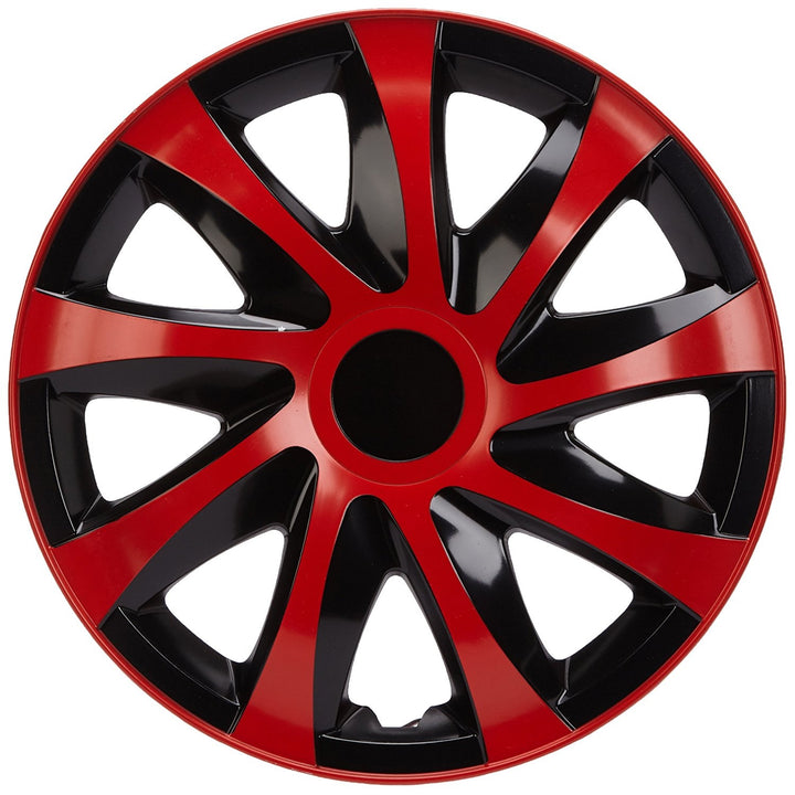 Calotas universais 14 " 4 peças em preto-vermelho DRACO CS