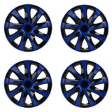 Calotas universais de 16" 4 peças em preto e azul DRACO CS