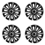 Calotas universais 15" 4 peças preto prata STRONG DUO COLOR