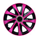 Tapacubos universales 16" NRM DRIFT Extra rosa/negro 4 piezas