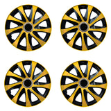 Tapacubos universales 15" NRM DRIFT Extra oro/negro 4 piezas