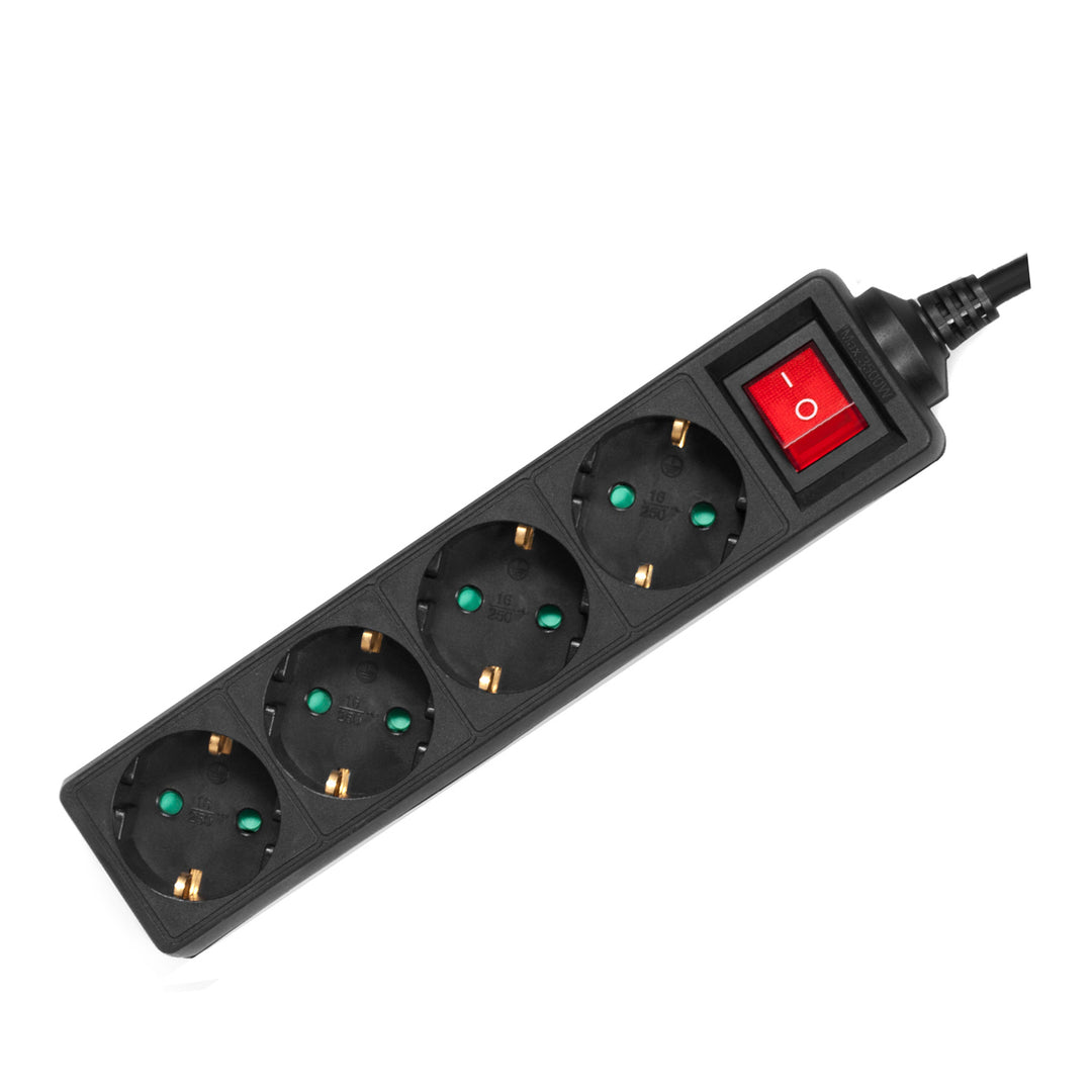 Cable de 4 extensiónes 3 m Tipo alemán Maclean MCE196G 3500W