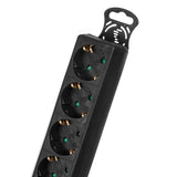 Cable de 4 extensiónes 3 m Tipo alemán Maclean MCE196G 3500W