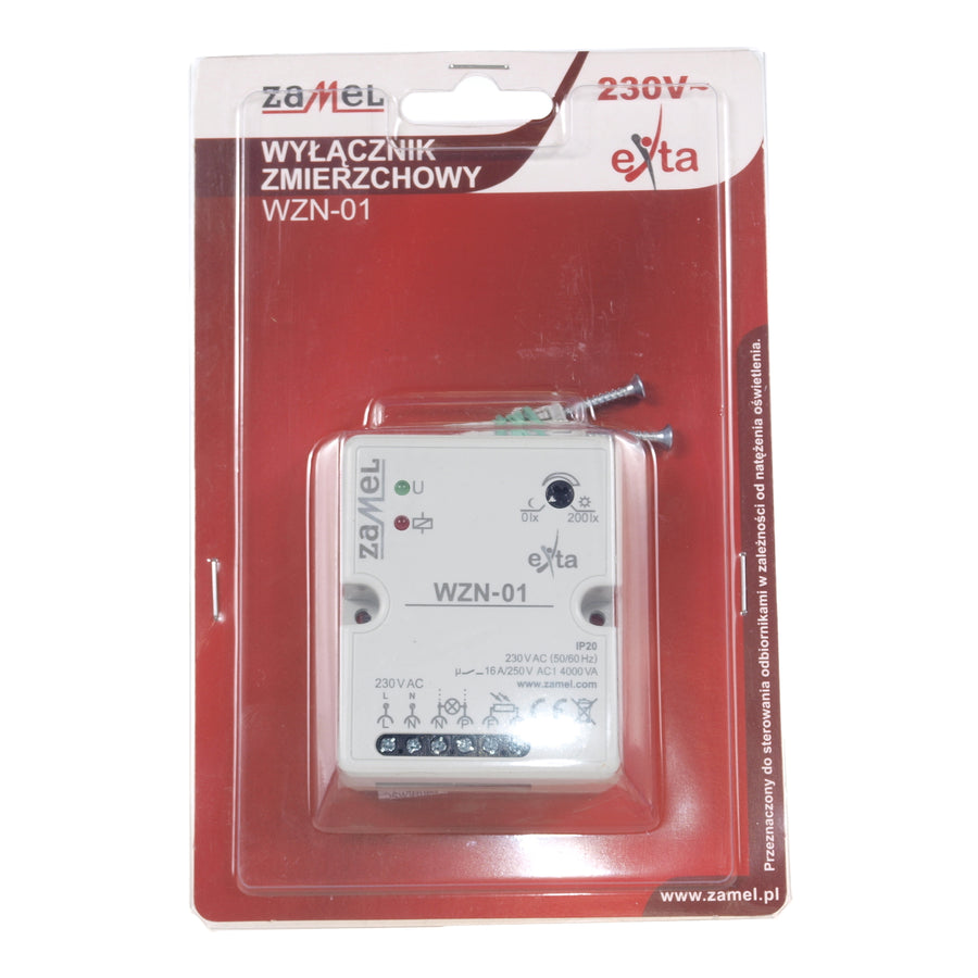 Interruptor crepuscular montado en la superficie sin sonda Zamel WZN-01