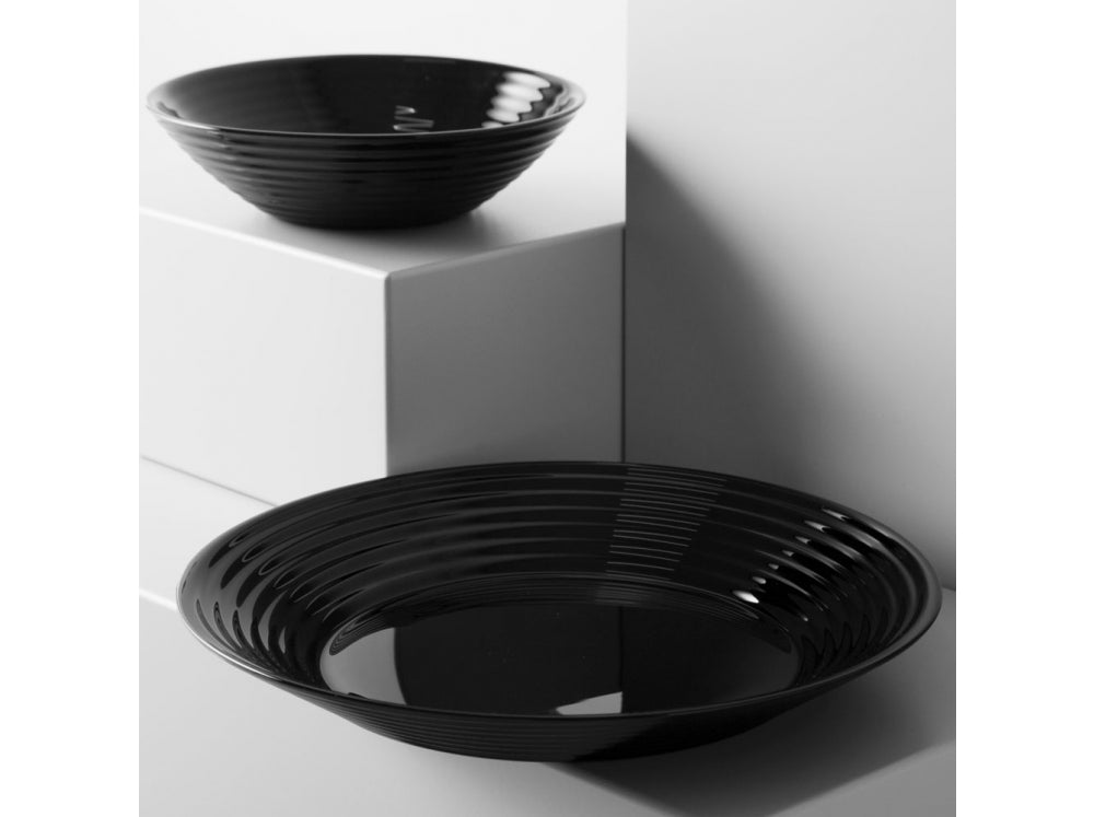 Prato redondo preto 25 cm Harena Noir Luminarc