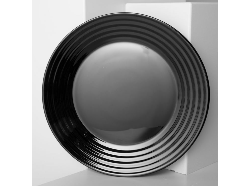 Prato redondo preto 25 cm Harena Noir Luminarc
