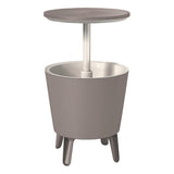 La mesa bar de jardin: mesa de cóctel y una cómoda nevera Curver Outdoor