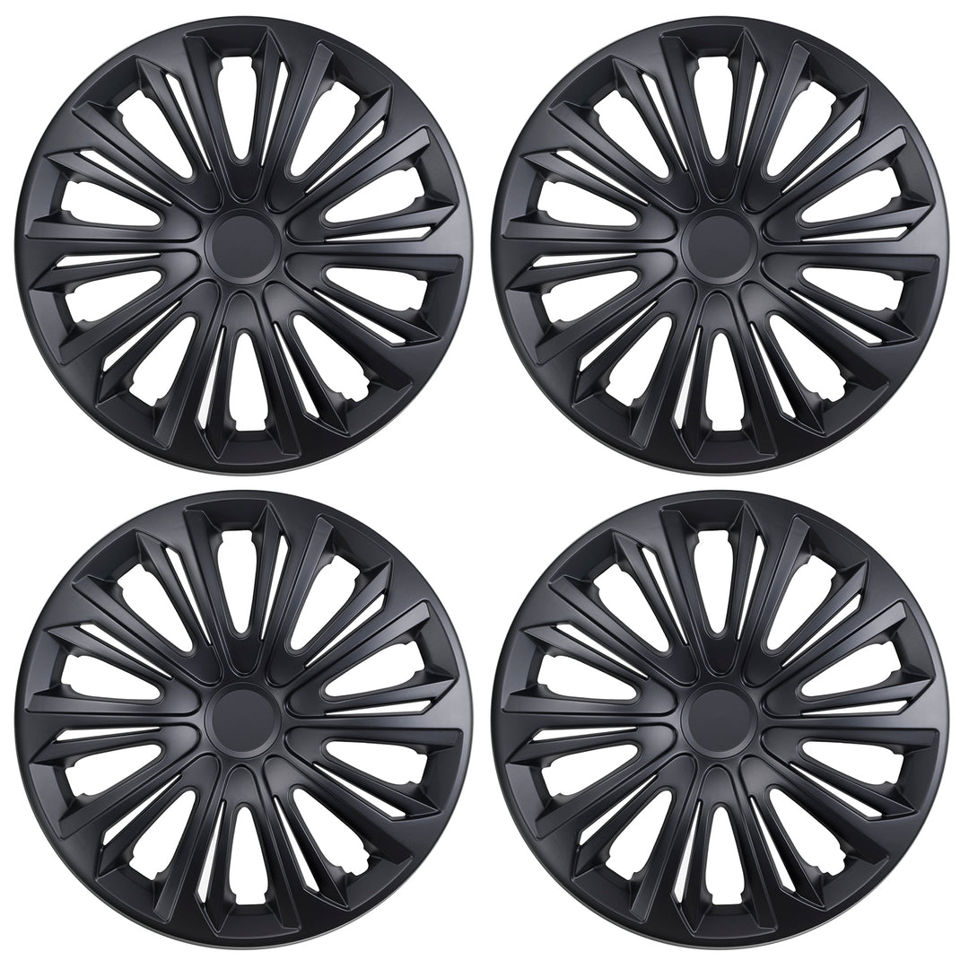 Calotas universais 14" NRM STRONG preto fosco 4 peças