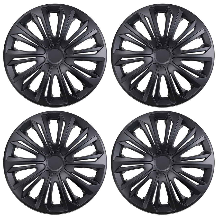 Tapacubos universales 15" NRM STRONG negro mate 4 piezas
