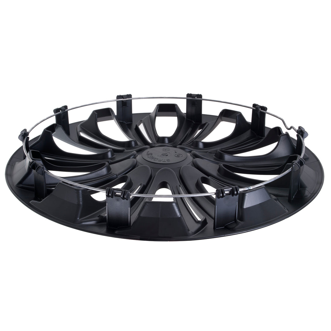 Tapacubos universales 15" NRM STRONG negro mate 4 piezas