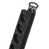 Maclean MCE227G regleta de alimentación con interruptor Tomas múltiples Enchufe  Protección infantil Schuko 3500W (5x 5m)