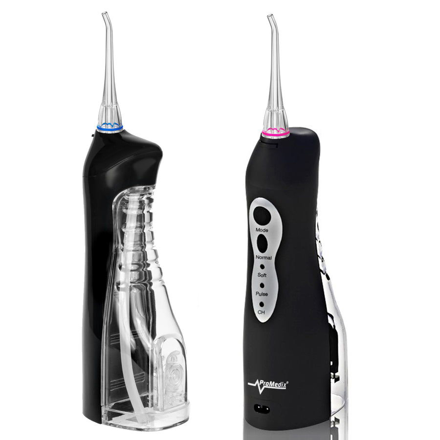 ProMedix PR-770 Irrigador Dental Inalámbrico de 8.5 Bar, IPX7, Carga USB, Color Negro
