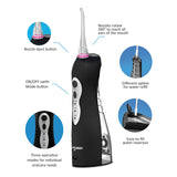 ProMedix PR-770 Irrigador Dental Inalámbrico de 8.5 Bar, IPX7, Carga USB, Color Negro