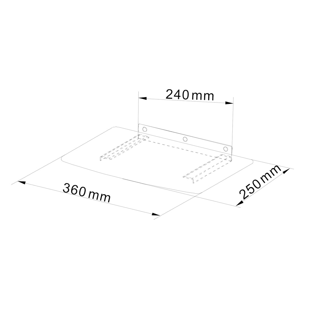 ESTANTES DE VIDRIO. SOPORTE DE RTV BAJO CONCESIONADOR AV DVD TUNER DECODER