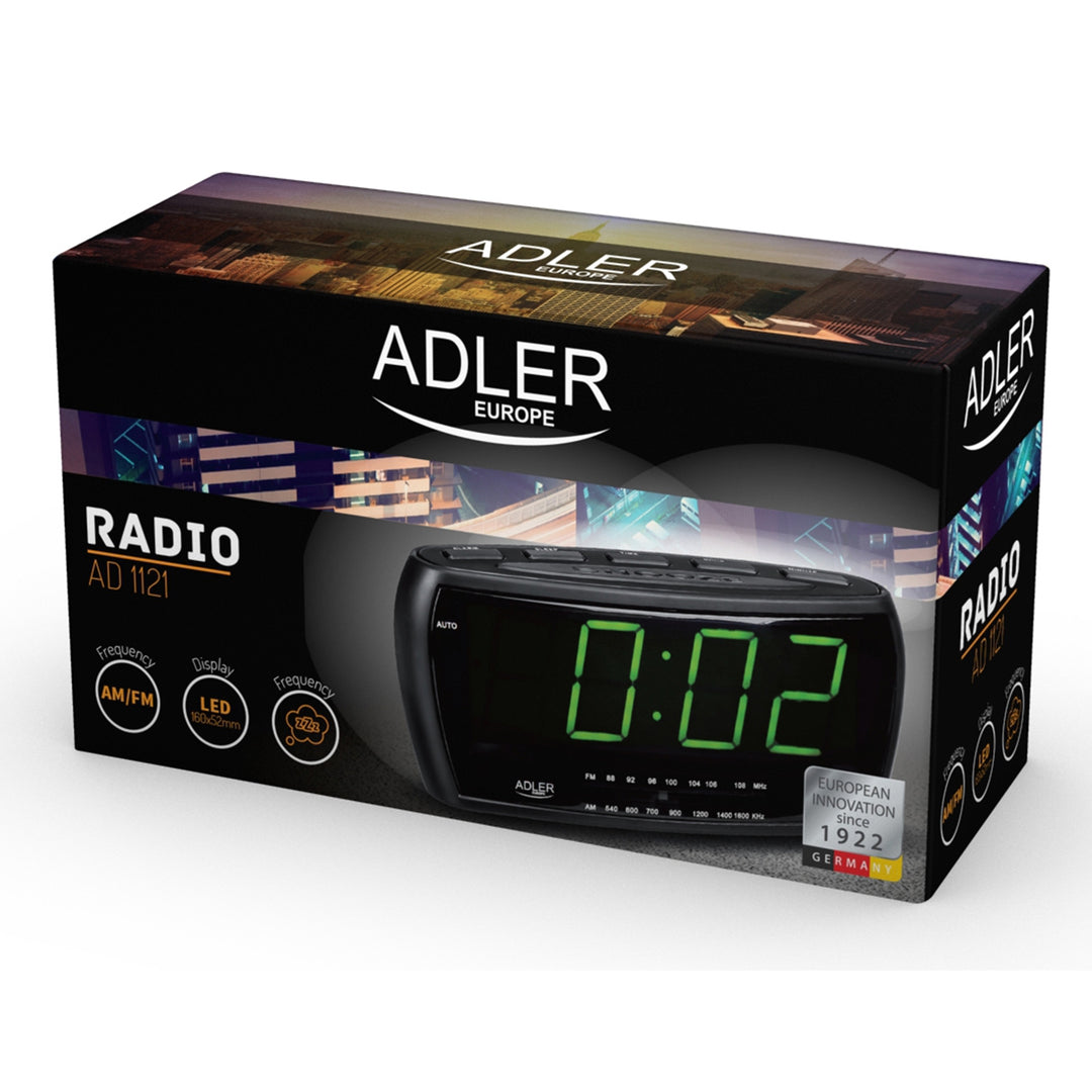 Rádio-despertador LED FM/AM de qualidade Adler AD1121