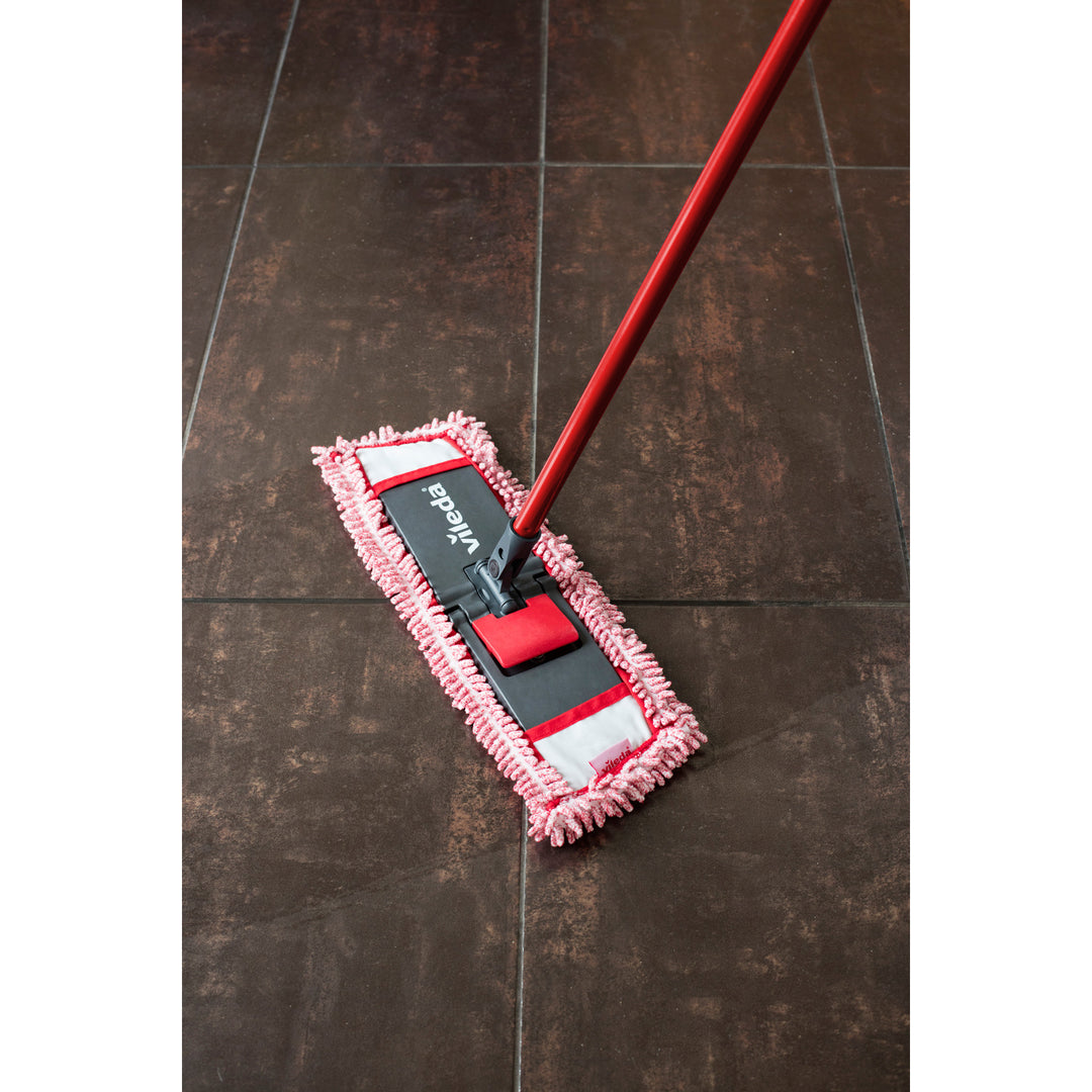 Mopa de chão plana 3D Chenille estilo Vileda com barra horizontal
