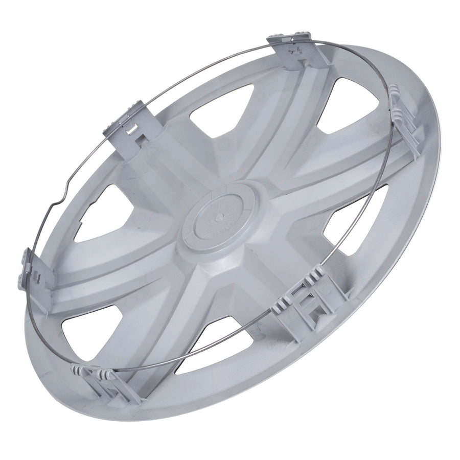Tapacubos universales de 15" NRM ACTION doble color plata/negro 4 piezas
