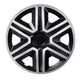 Tapacubos universales de 15" NRM ACTION doble color plata/negro 4 piezas