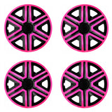 NRM ACTION Calotas universais 15" dupla cor rosa/preto 4 peças