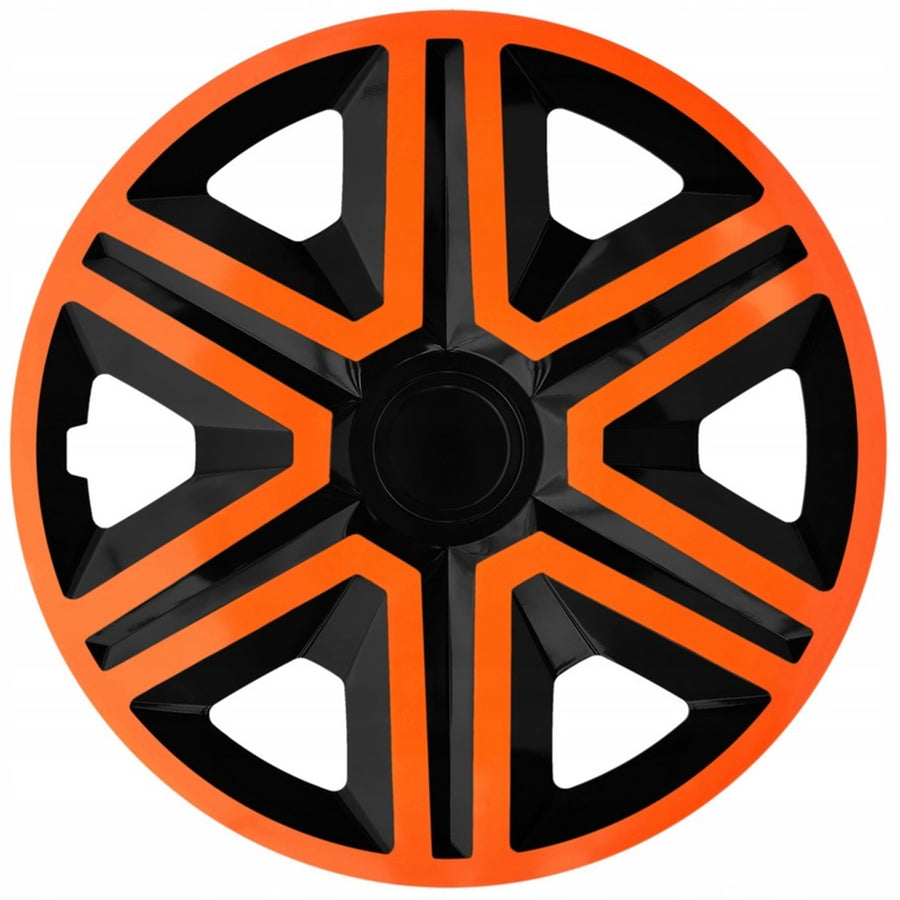 Calotas universais 15" NRM ACTION Doublecolor laranja/preto 4 peças