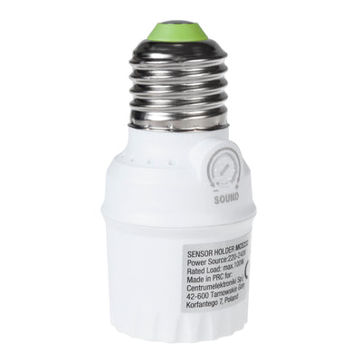 Portalámparas con sensor de sonido Maclean, E27 con sensor de sonido, máx. 100 W, rango 30 dB - 90 dB, MCE232