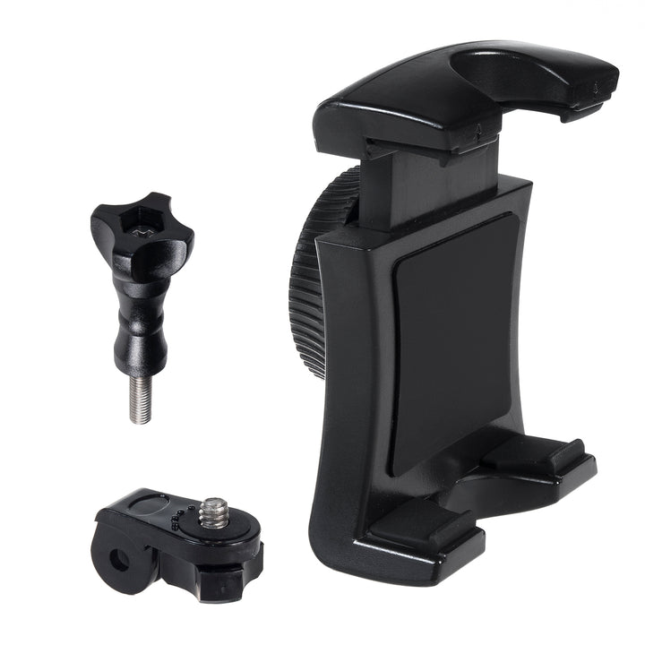 Maclean Fast Connect MC-825 - Soporte universal de móvil, cámara, GoPro, correa ajustable para la cabeza, negro