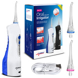 Irrigador bucal sem fios ProMedix PR-770W com 8,5 barras, IPX7, carregamento USB, branco