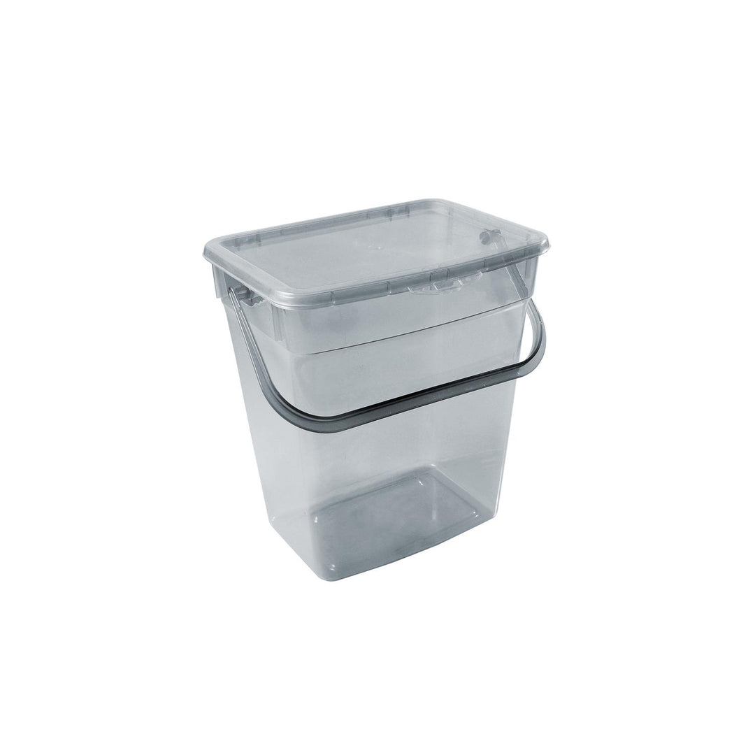 Plast Team 6L contenedor de polvo gris transparente