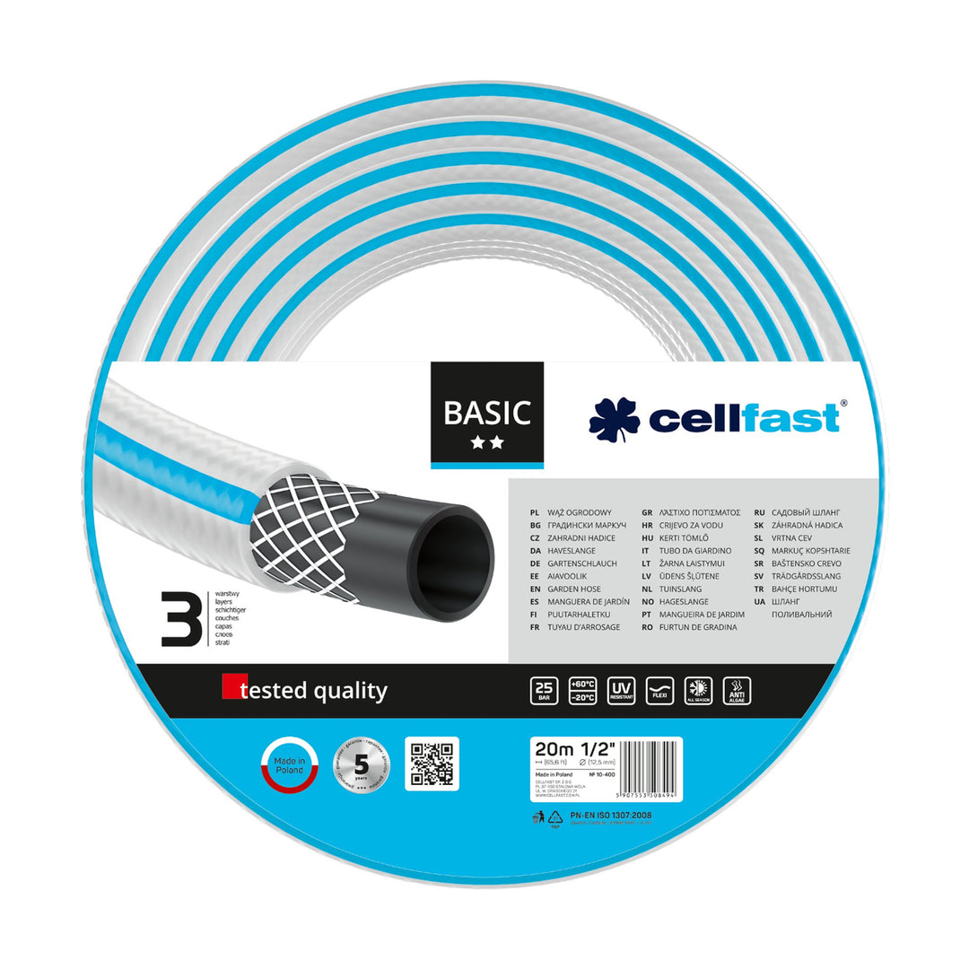 Manguera de jardín Cellfast Basic Resistente y flexible