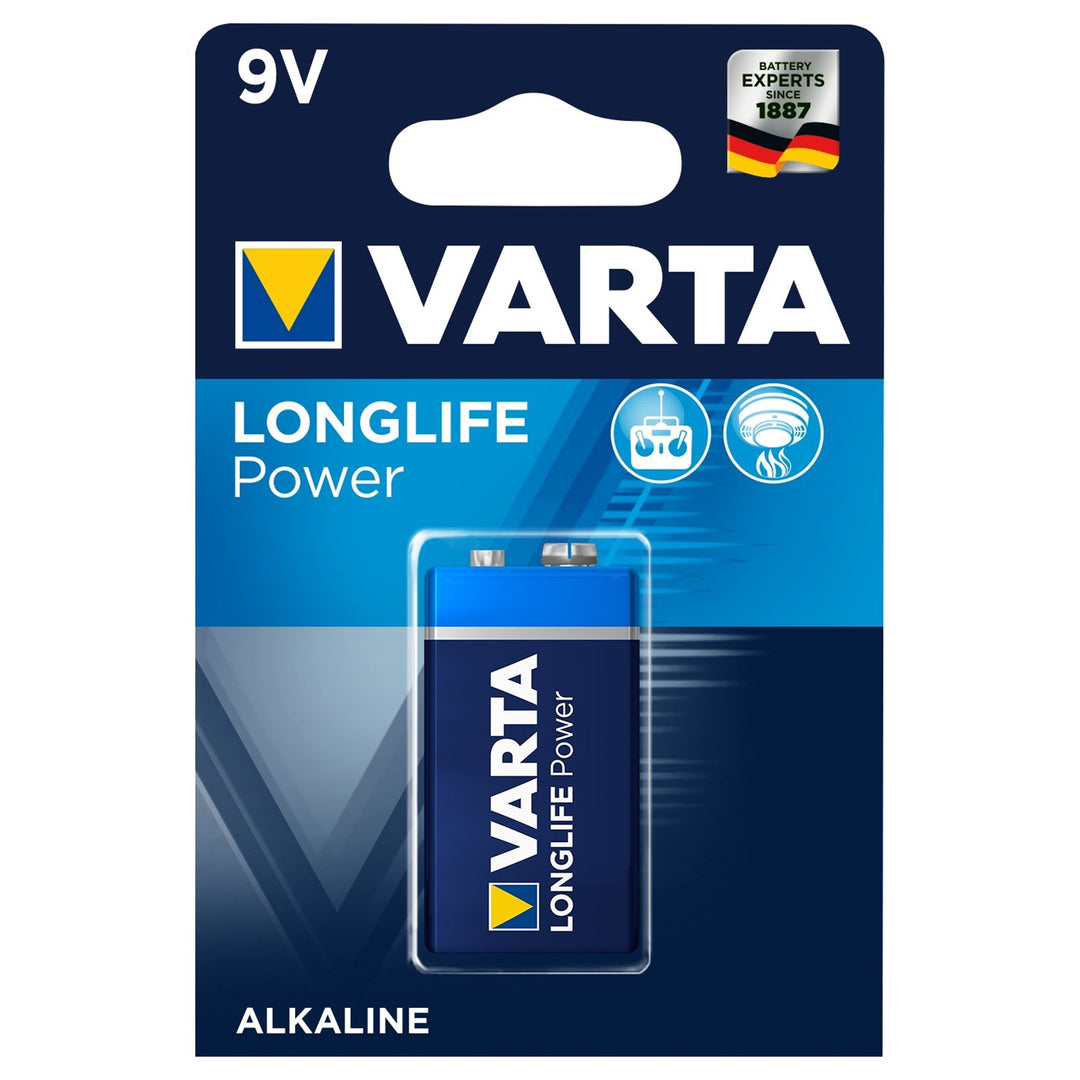 Batería alcalina Varta Longlife Power de 9 V, alta calidad