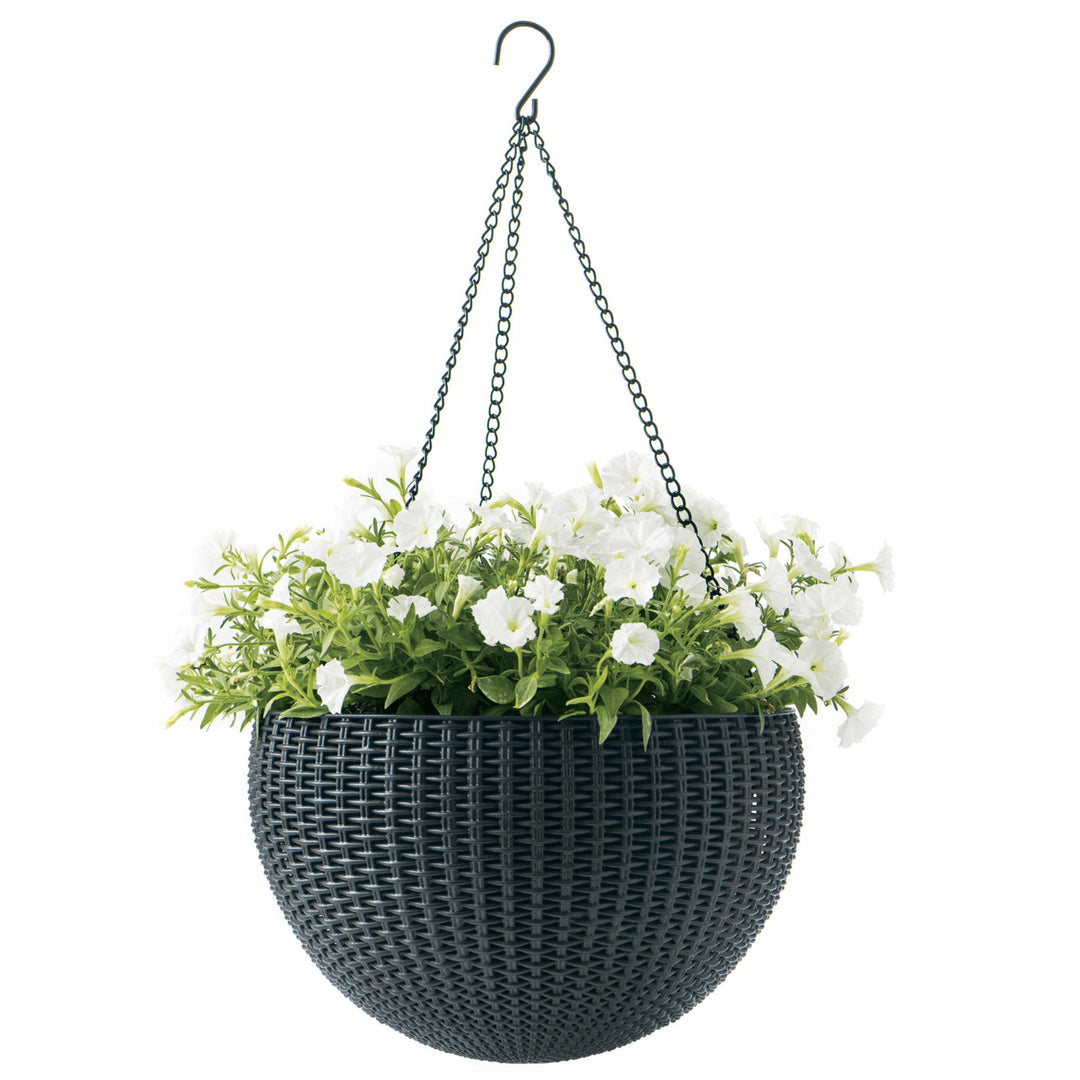 Keter - Pote suspenso com 3 correntes 8,6 litros design moderno e elegante cor antracite