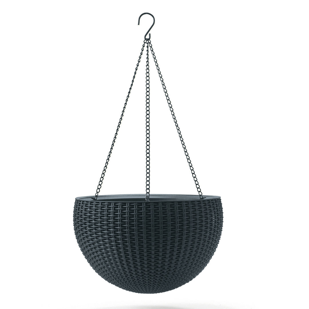 Keter - Pote suspenso com 3 correntes 8,6 litros design moderno e elegante cor antracite