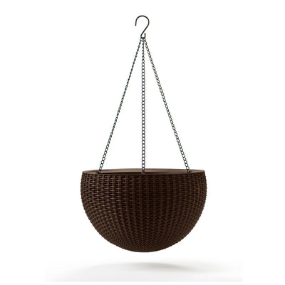 Macetero colgante para plantas, color marrón, forma redonda Keter Esfera